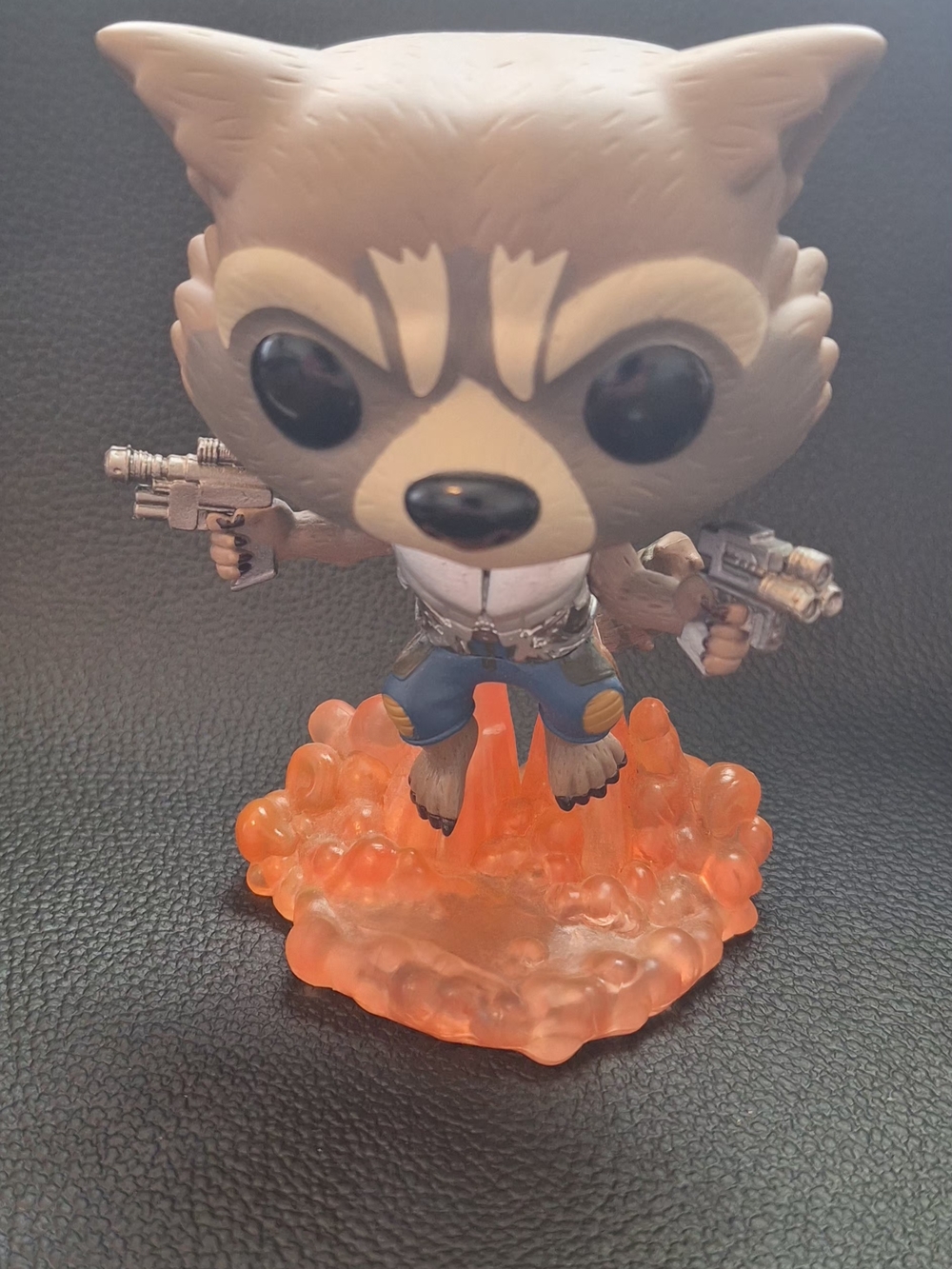 Rocket Raccoon Action Figure with Orange Blast Base - Kids Toys Funko Pop